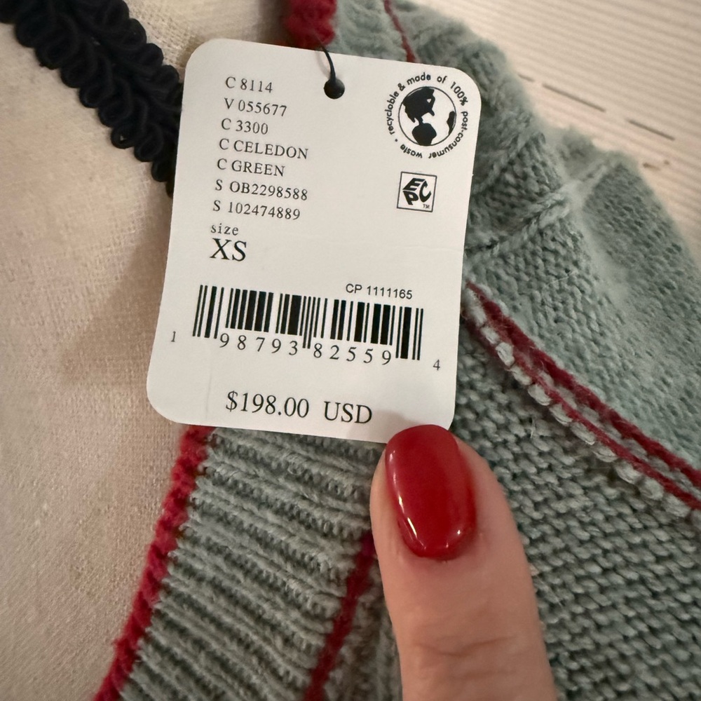 Free People we the free Tenessee Oversized Knit Cardigan in Seafoam green-NWT XS - Picture 8 of 10